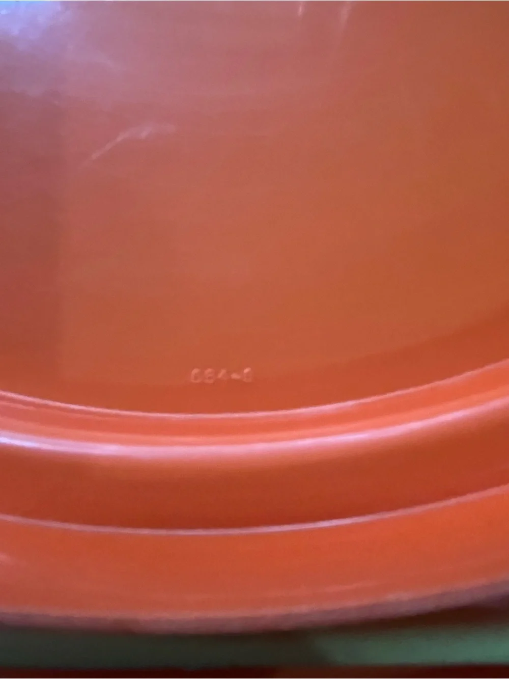 Vintage Tupperware 684-6 Round Cake Taker Carrier Orange Base